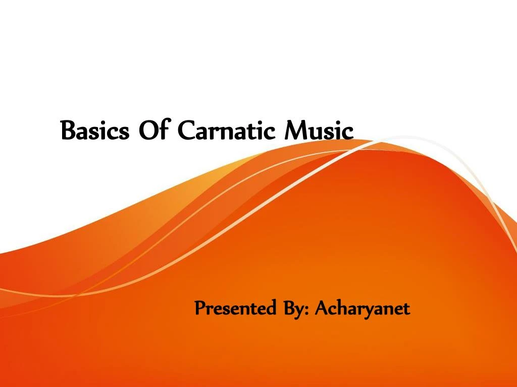 basics of carnatic music