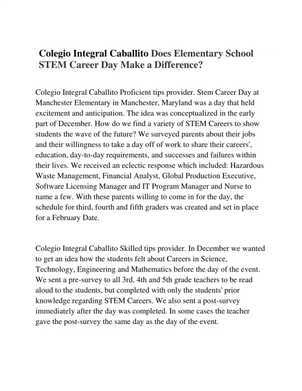 Colegio Integral Caballito How to Become a Kindergarten/Elementary School Teacher