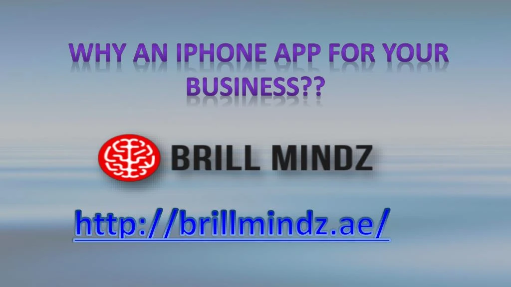 why an iphone app for your business