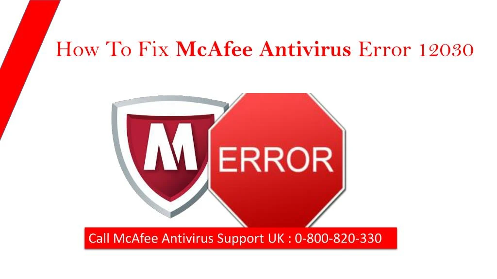 how to fix mcafee antivirus error 12030