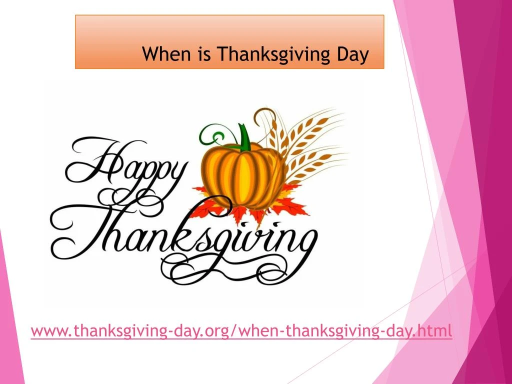 when is thanksgiving day