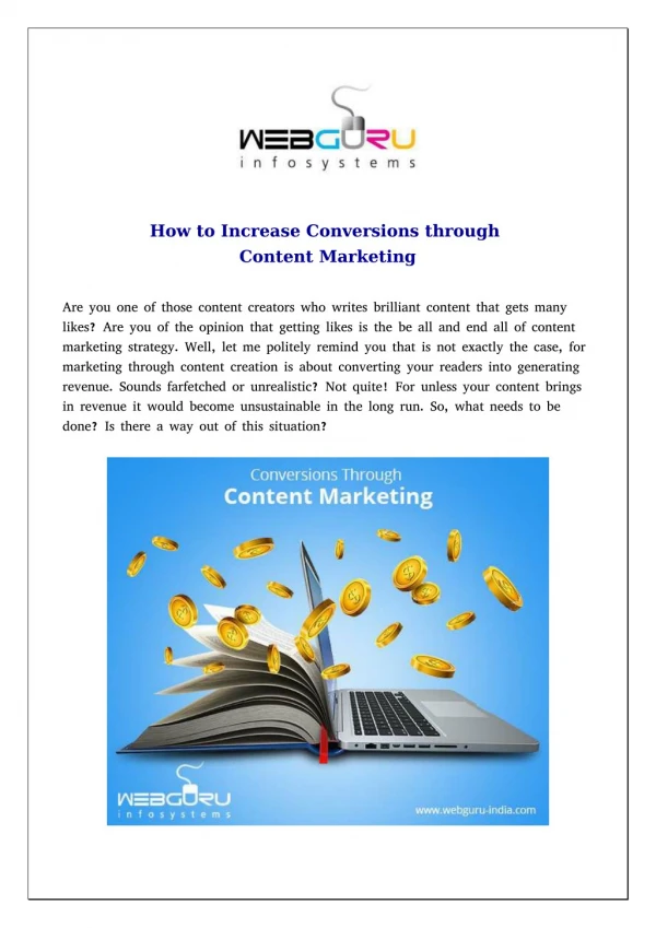 How to Increase Conversions through Content Marketing