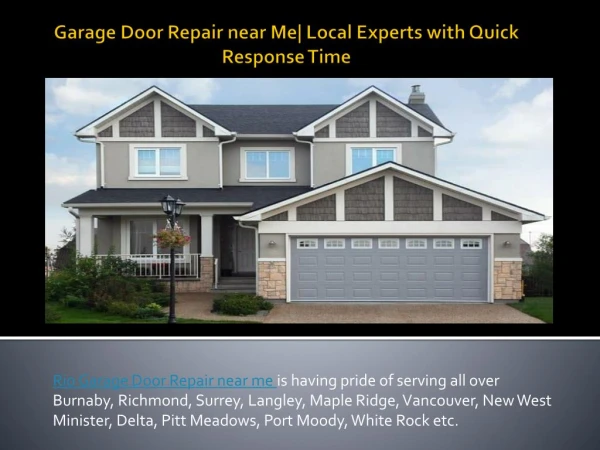 Garage Door Repair near Me| Local Experts with Quick Response Time