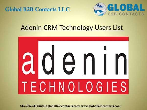 ADERANT CRM Technology Users List