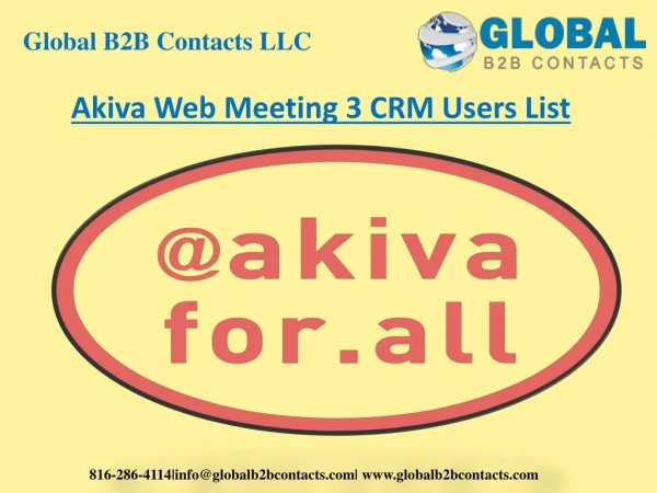 Akiva WebMeeting 3 CRM Users List