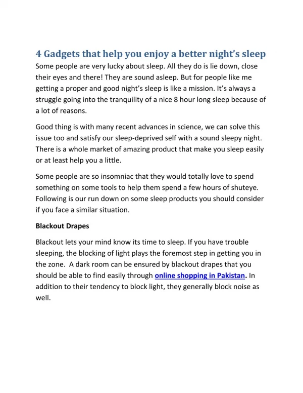 4 Gadgets that help you enjoy a better night’s sleep