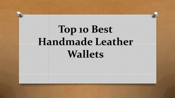 Top 10 Best Handmade Leather Wallets