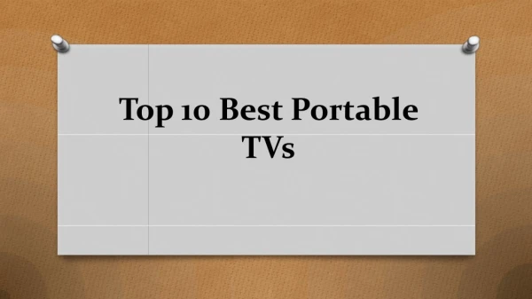 Top 10 best portable t vs