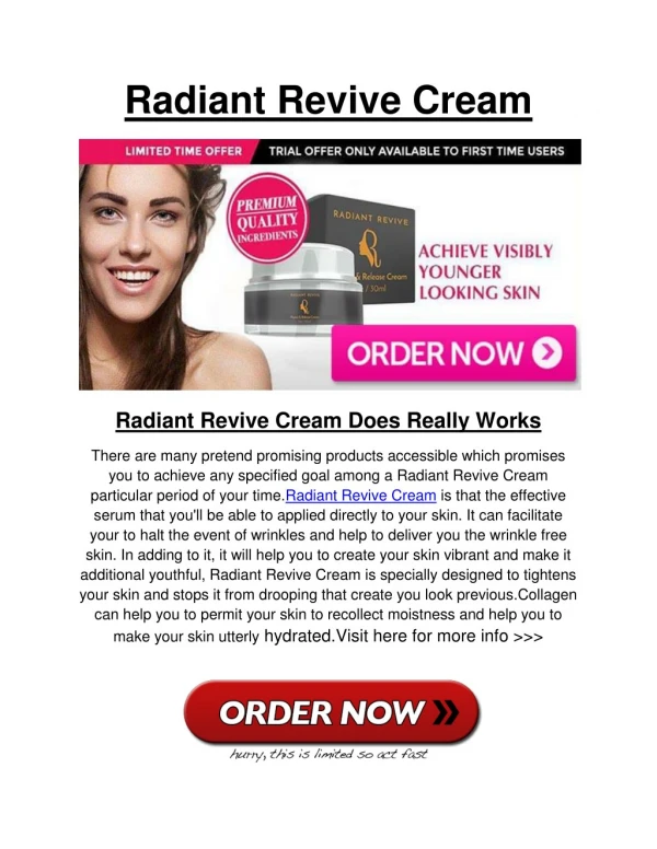 Radiant Revive Cream