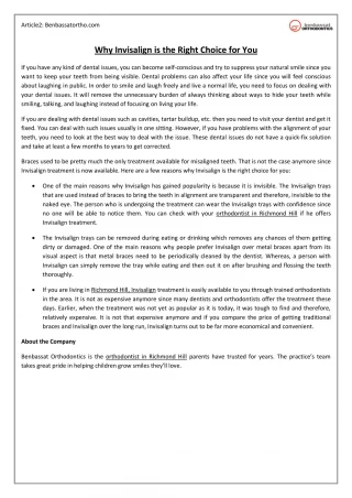 Why Invisalign is the Right Choice for You - slide 1