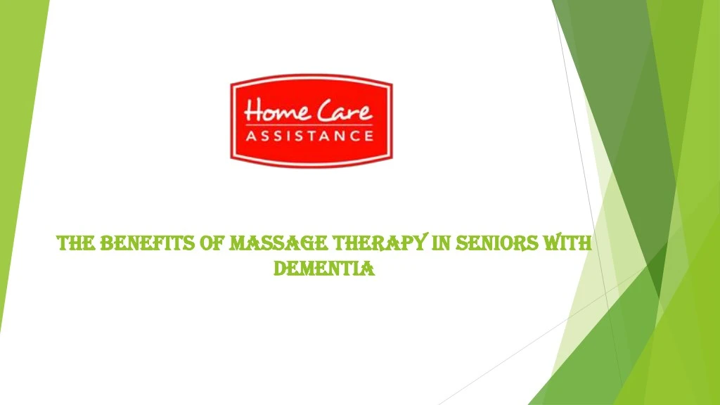 the benefits of massage therapy in seniors with