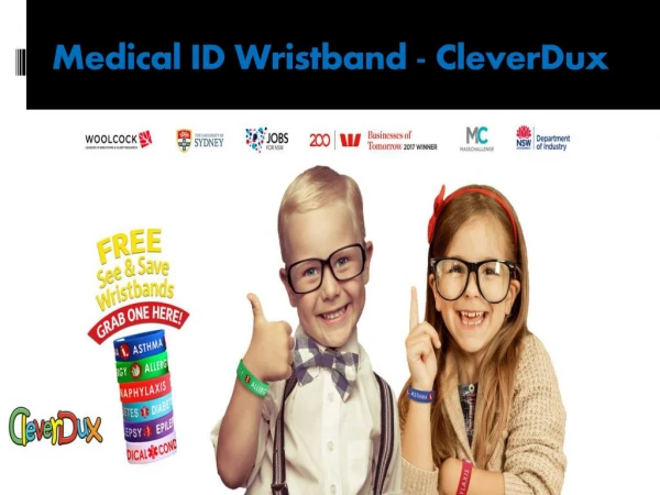 Medical ID wristband