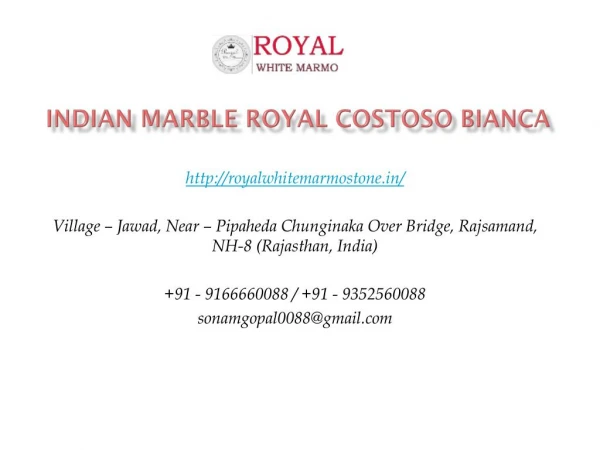 Indian Marble Royal Costoso Bianca