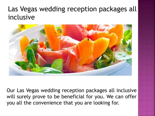 Vegas wedding receptions