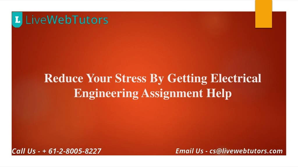 reduce your stress by getting electrical engineering assignment help