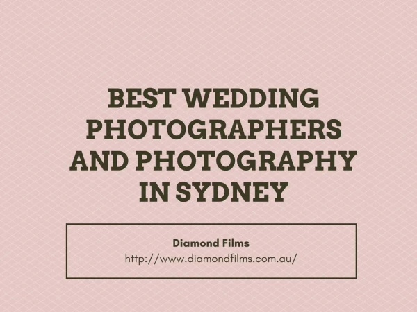 Best Wedding Photographers and Photography Sydney