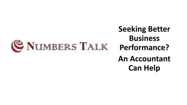 Seeking Better Business Performance? An Accountant Can Help