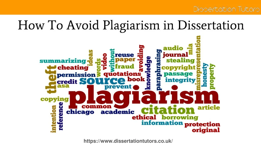 how to avoid plagiarism in dissertation