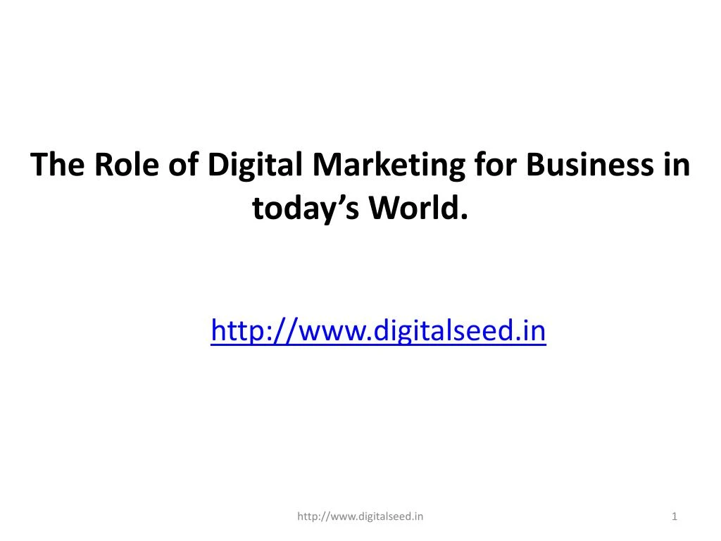 the role of digital marketing for business