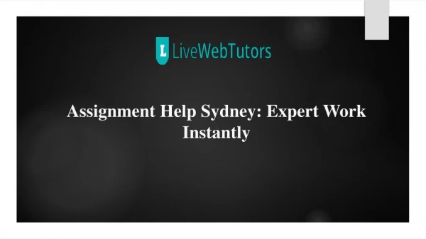 Assignment Help Sydney: Expert Work Instantly