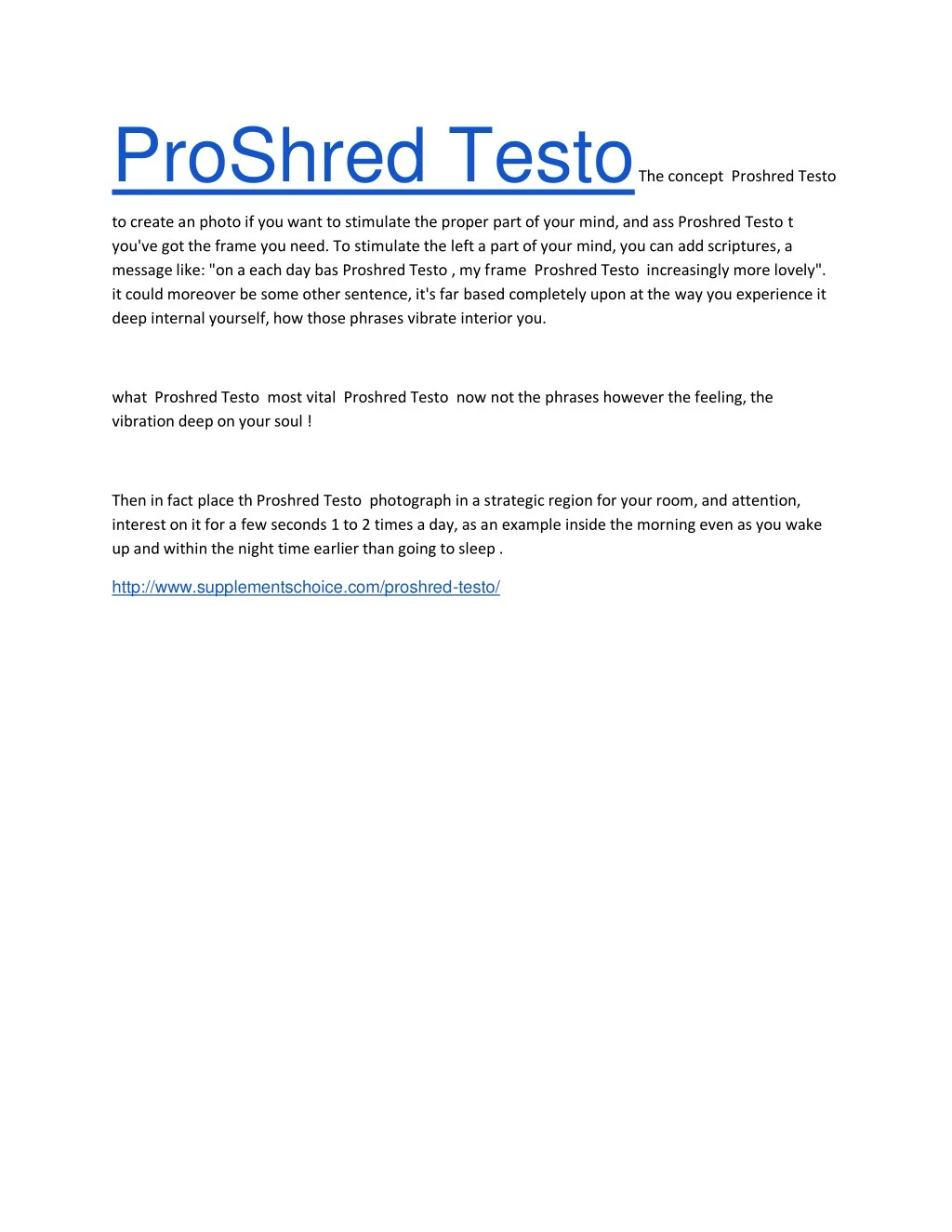 proshred testo the concept proshred testo