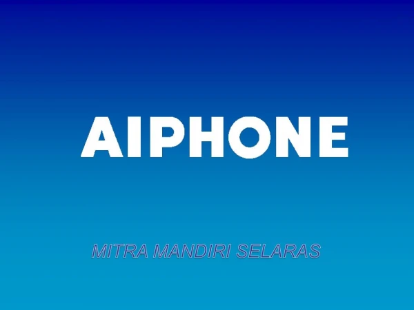 Aiphone GT series