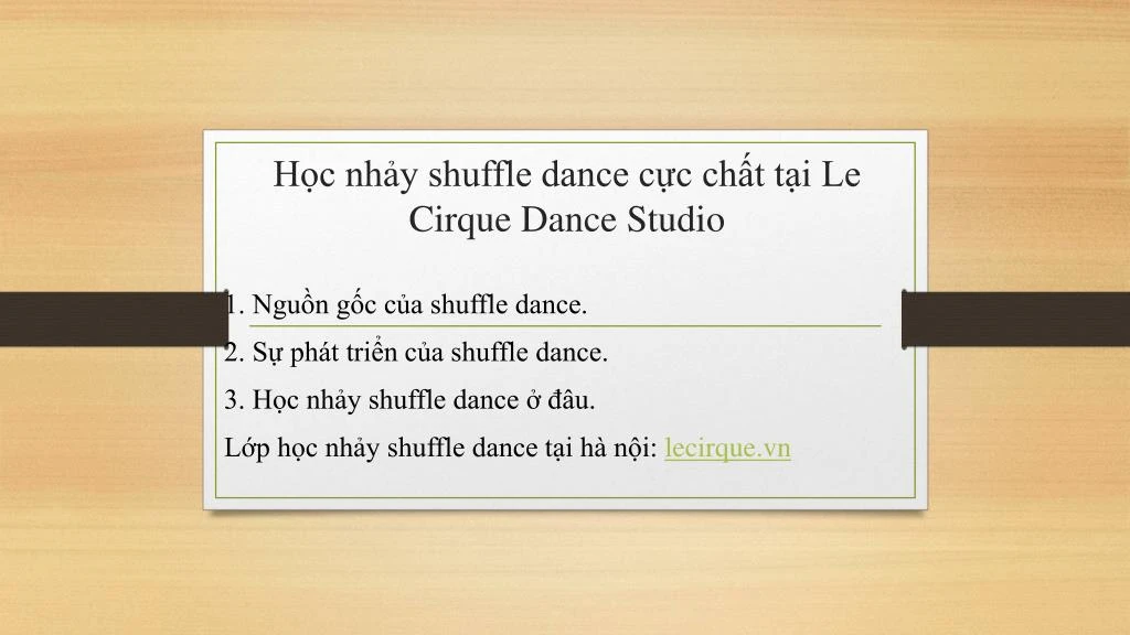 h c nh y shuffle dance c c ch t t i le cirque dance studio