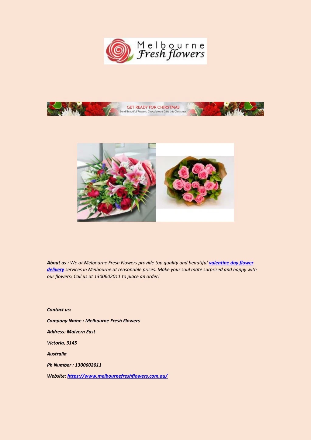 about us we at melbourne fresh flowers provide
