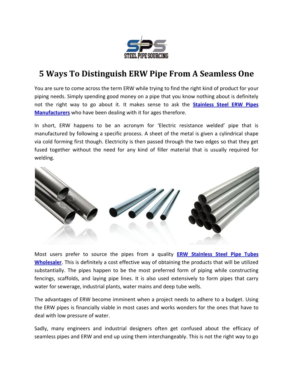 5 ways to distinguish erw pipe from a seamless one