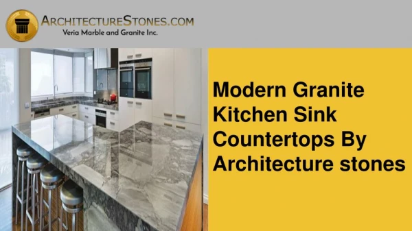 Modern granite kitchen sink countertops by architecture stones