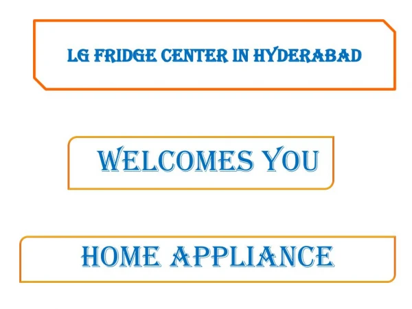 LG Fridge Service Center in Hyderabad Telangana