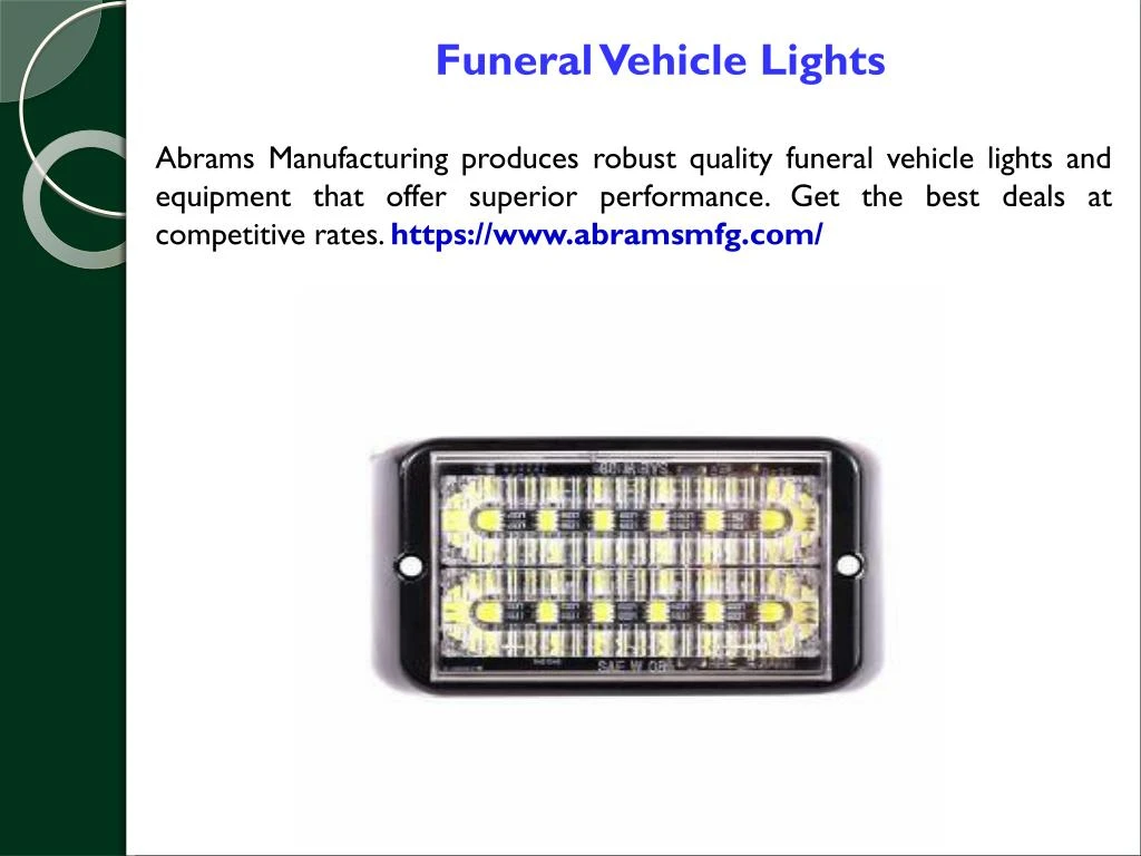 funeral vehicle lights