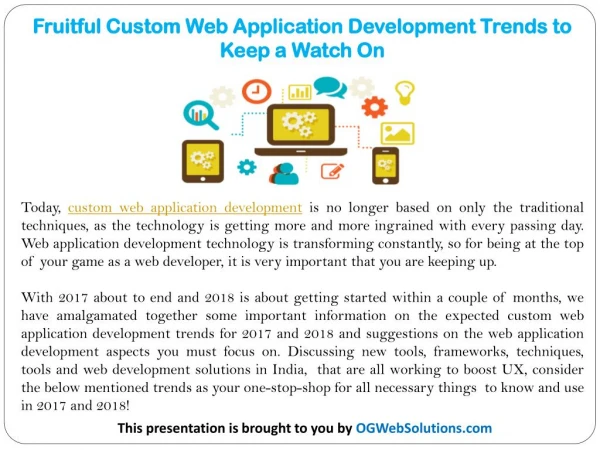Fruitful Custom Web Application Development Trends to Keep a Watch On