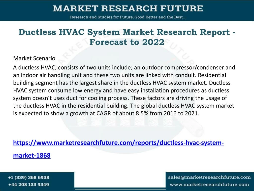 ductless hvac system market research report forecast to 2022