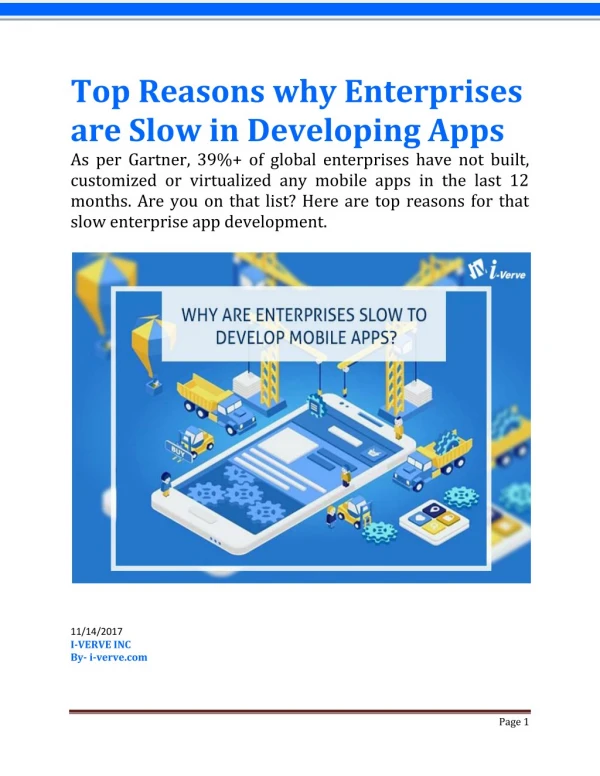 top reasons why enterprises are slow