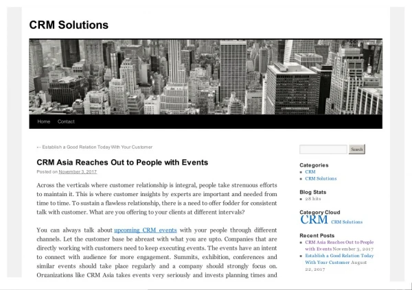 CRM Asia Reaches Out to People with Events