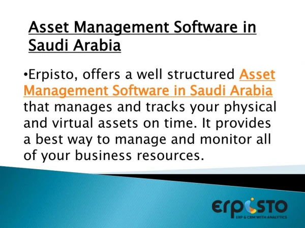 Organize business assets with Asset Management Software in Saudi Arabia