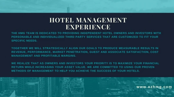 Hotel Management Services Avondale | HMG