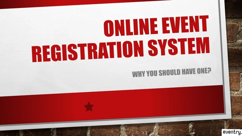 online event registration system