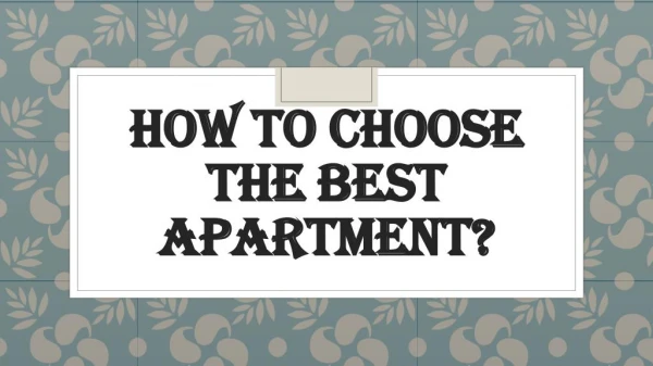Some Tips that Help you to Find Apartment for Sale