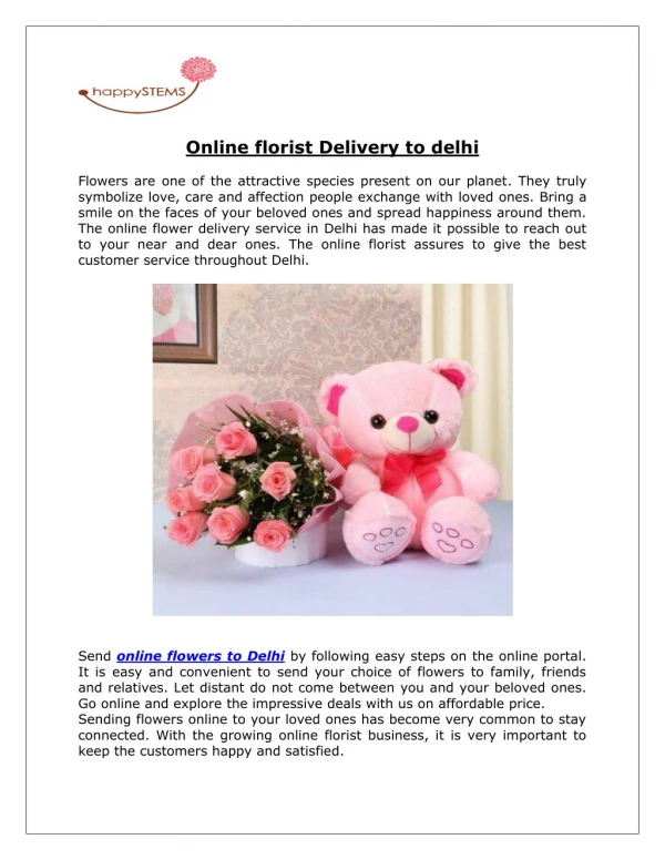Send Bouquet Online in Delhi [happySTEMS]