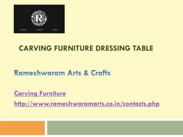 Carving furniture dressing table