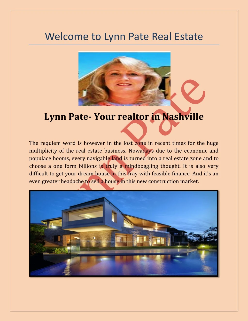 welcome to lynn pate real estate