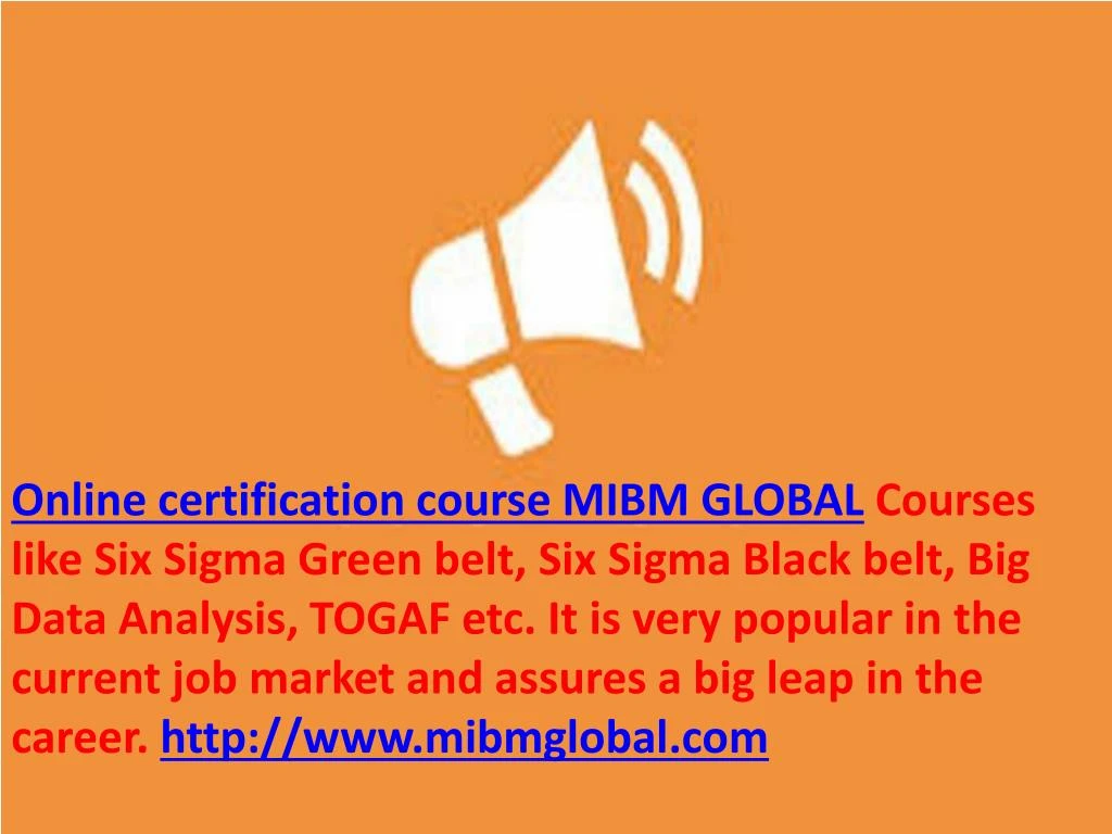 online certification course mibm global courses