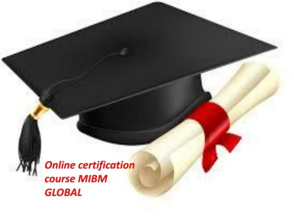 online certification course mibm global