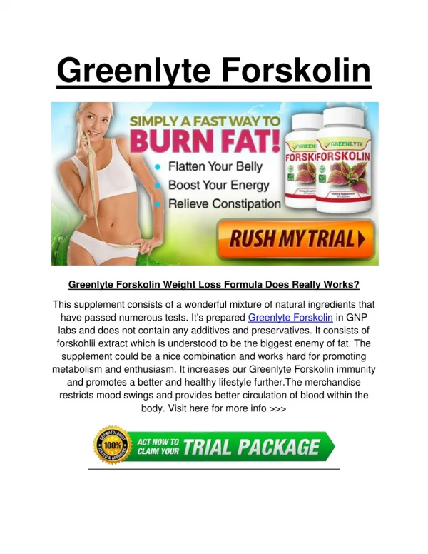 Greenlyte Forskolin Reviews