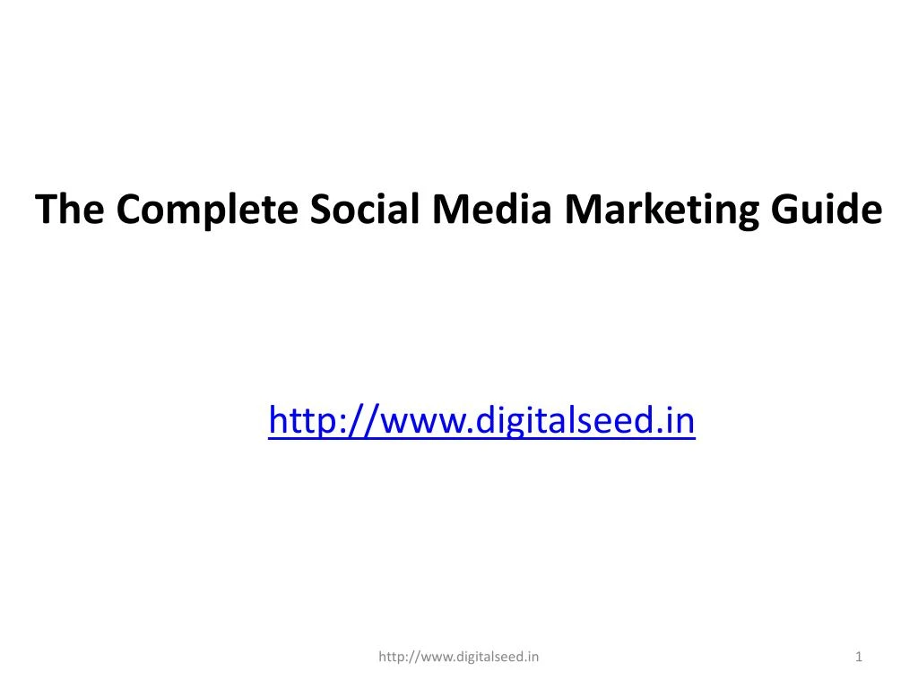 the complete social media marketing guide