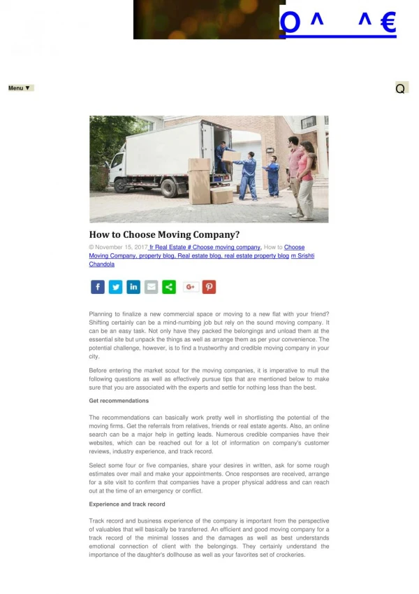 How to Choose Moving Company?