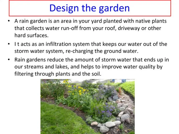 Design the garden
