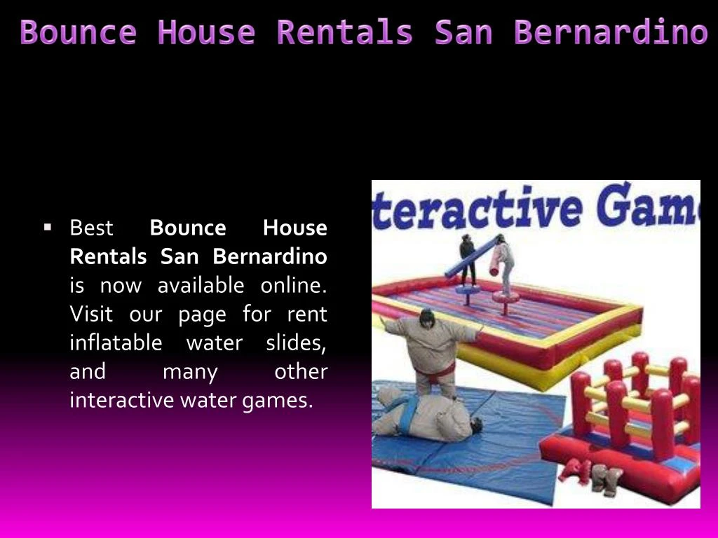 bounce house rentals san bernardino